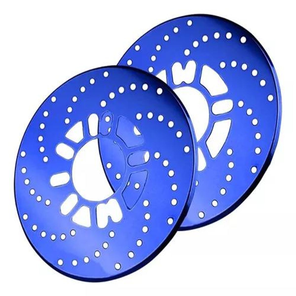 GENERICO - Cubre Disco Tambor X2 Metalico Azul Tuning Universal Hs08