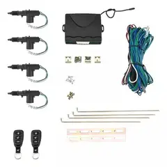 GENERICO - Kit Cierre Centralizado 4 Puertas 2 Controles Universal 12v