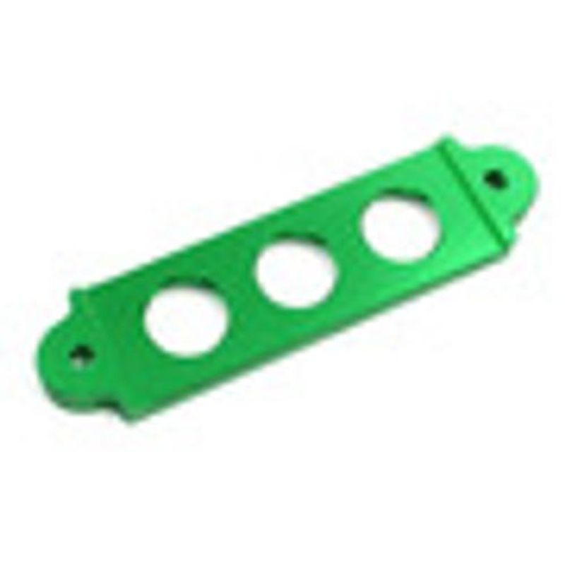 GENERICO - Soporte Sujeta Bateria Auto Aluminio Verde Tuning Universal