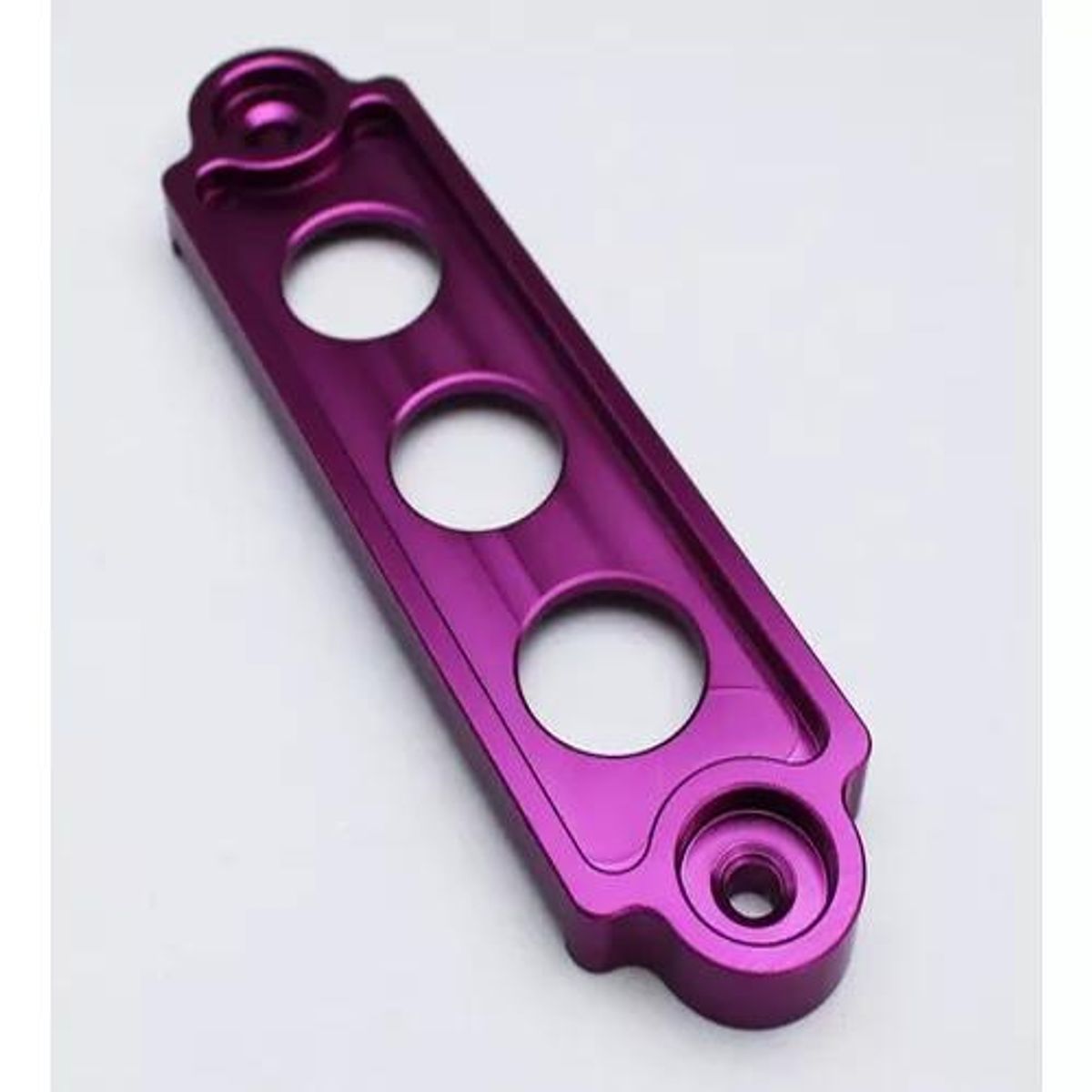 GENERICO - Soporte Sujeta Bateria Auto Aluminio Morado Tuning Universal