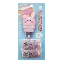 GENERICO - Corrector En Cinta Diseños Variados Kawaii Con 2 Repuestos - Celeste - Talla única