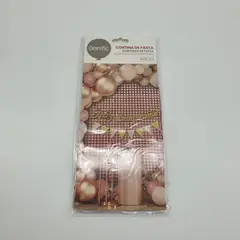 GENERICO - Cortina Metálica Circulos Varios Colores Cotillon Fiesta - Dorado