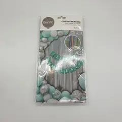 GENERICO - Cortina Metálica Variedad Diseño Colores Cotillon Fiesta - Plateado