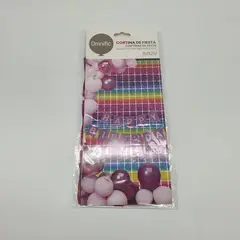 GENERICO - Cortina Metálica Cuadros Con Diseño Varios Colores Cotillon - Violeta