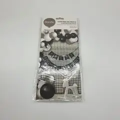 GENERICO - Cortina Metálica Circulos Varios Colores Cotillon Fiesta - Plateado