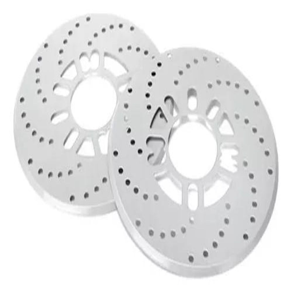 GENERICO - Cubre Disco Tambor X2 Metalico Plata Tuning Universal Hs08