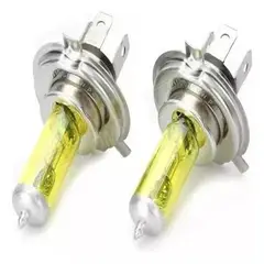 GENERICO - Ampolleta Halogena H4 12v 60/55w Amarilla Pack 10 Unidades