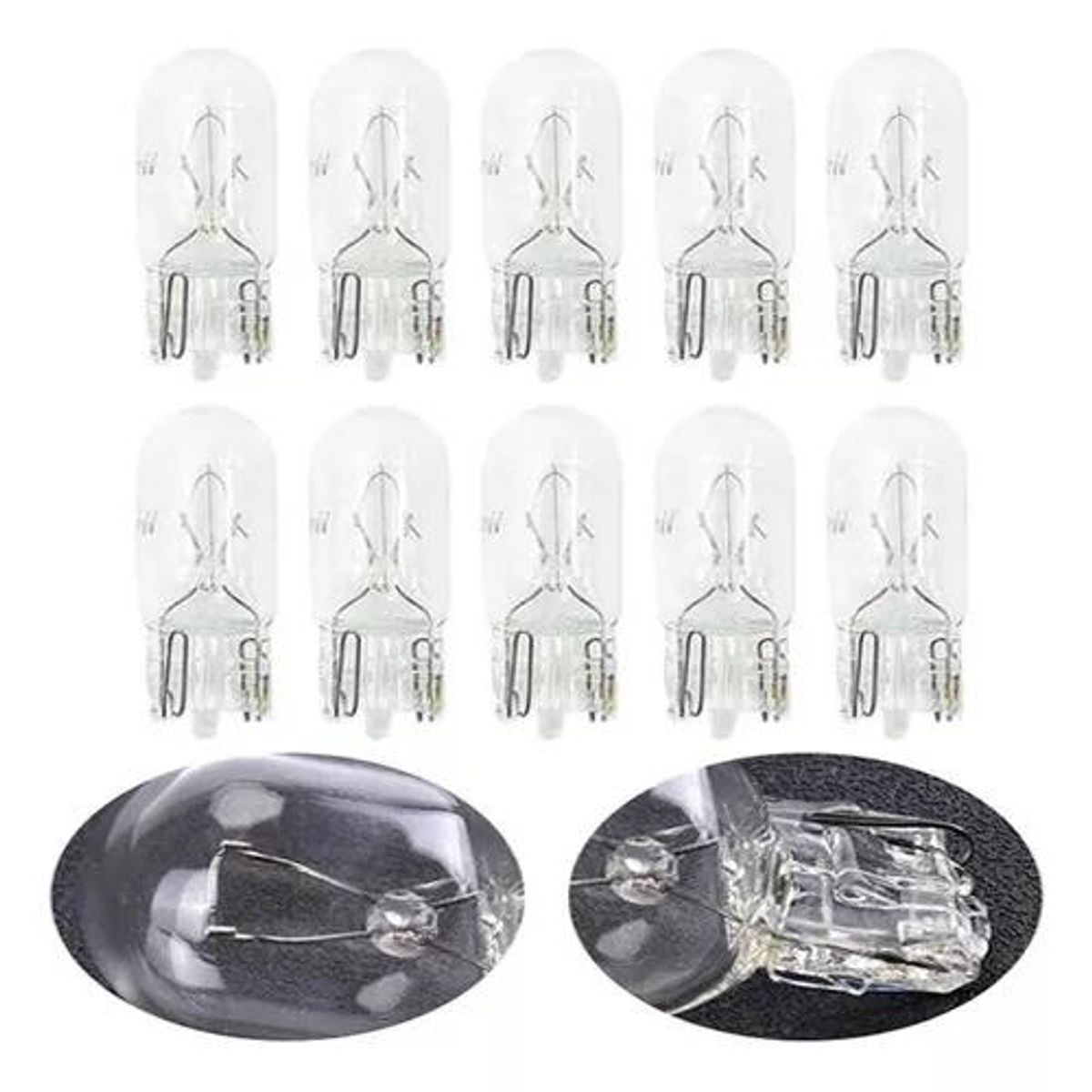 GENERICO - Ampolleta T10 Cola Pez Halogena Normal 12v 5w 50unidades