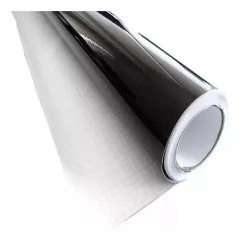 GENERICO - Papel Vinilo Panoramico Negro Liso Brillante Auto 1m X 152m