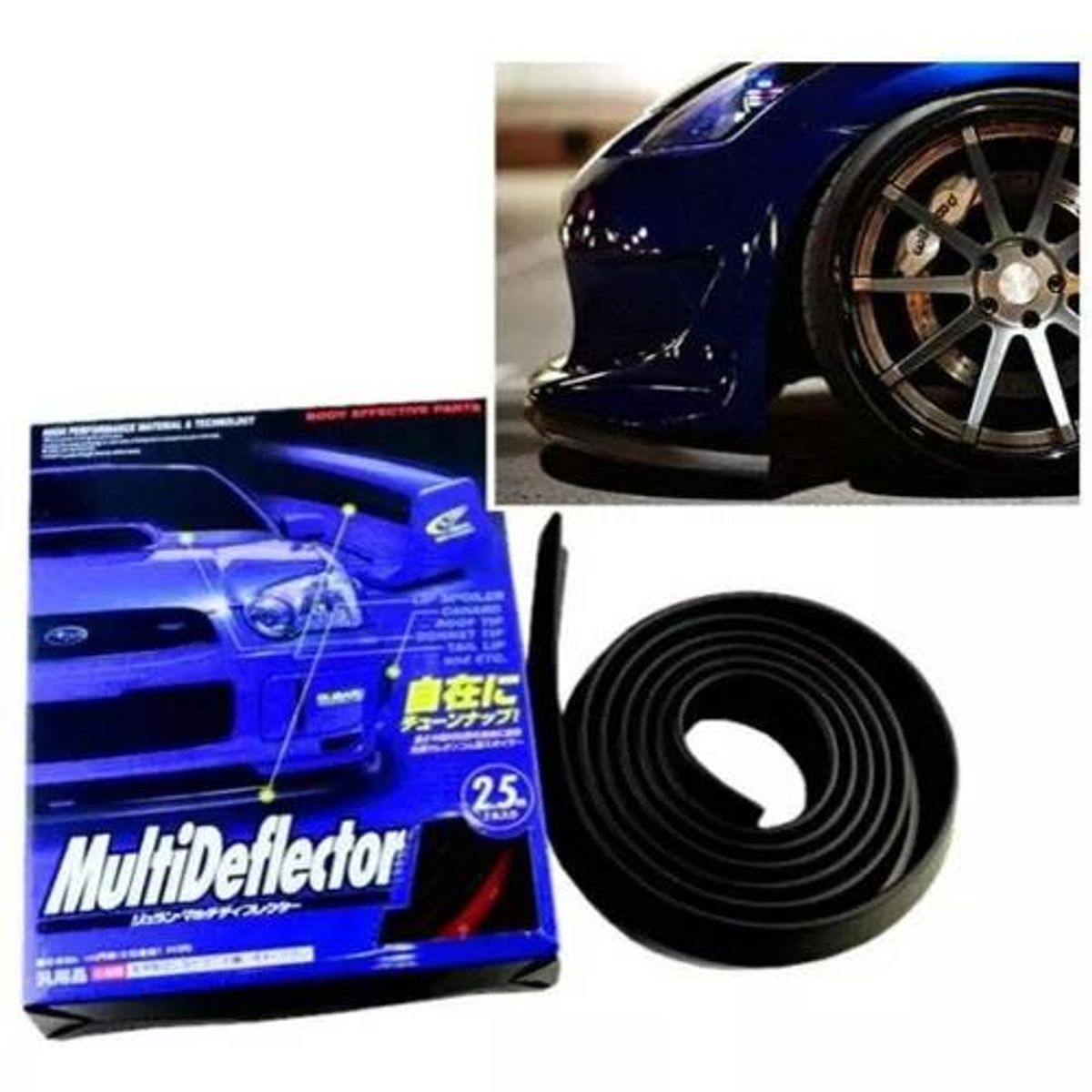 GENERICO - Lip Multideflector Negro Flexible 25m Auto Universal Pc2108