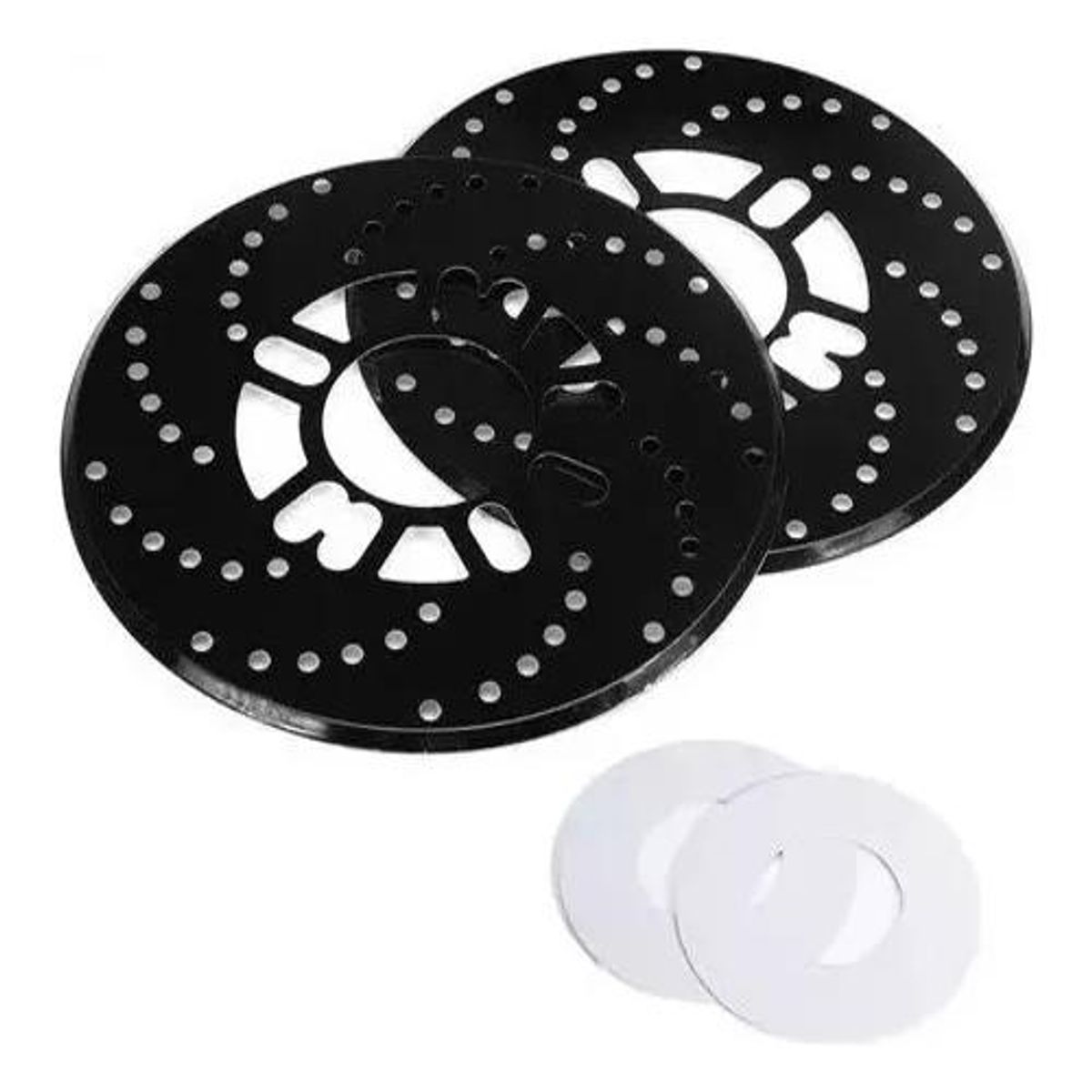 GENERICO - Cubre Disco Tambor X2 Metalico Negro Tuning Universal Hs08