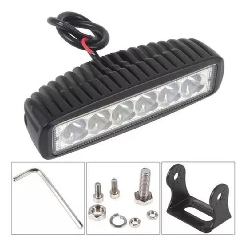 GENERICO - Barra 6 Led Antiniebla Lampara Trabajo Auto Moto C18-et