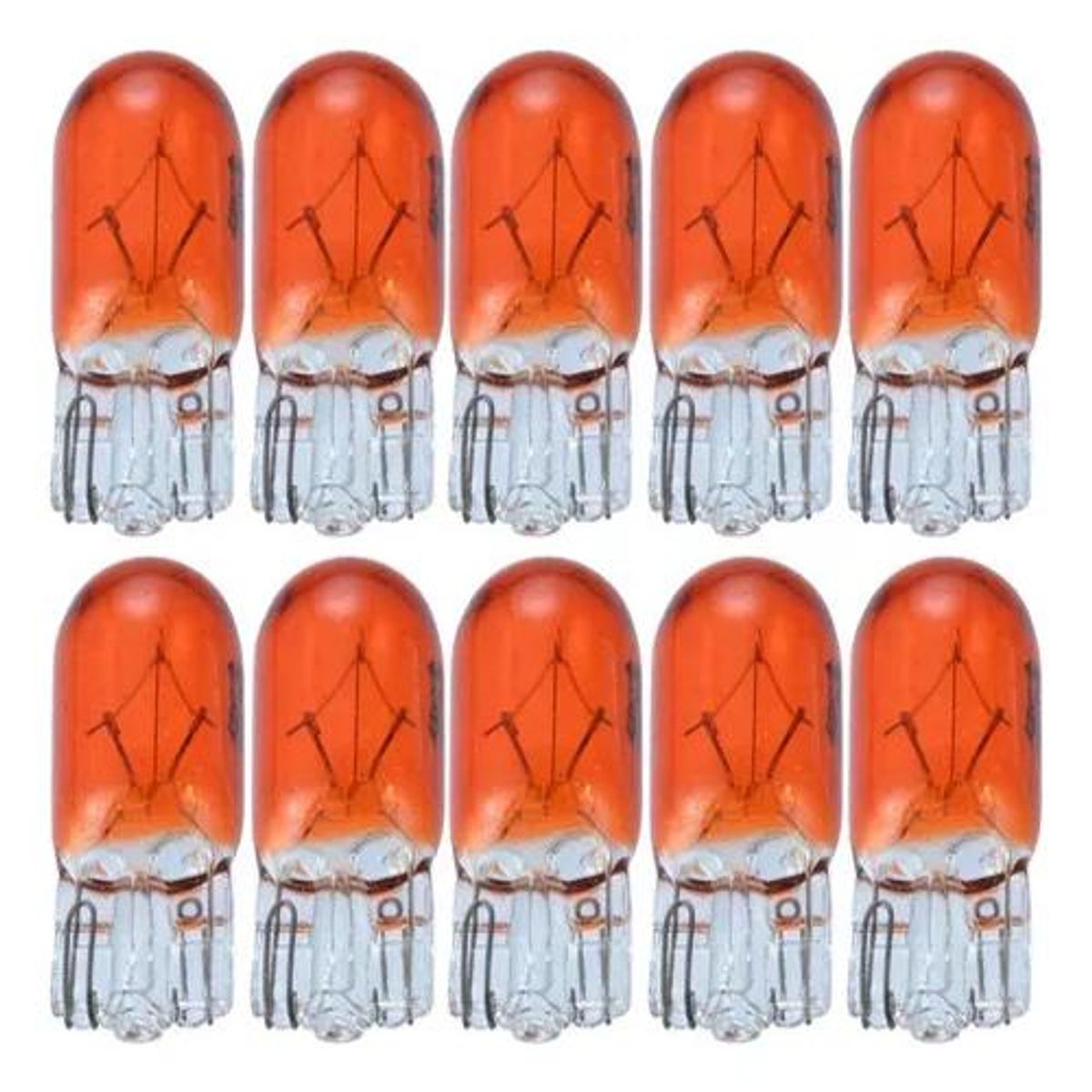GENERICO - Ampolleta T10 Cola Pez Halogena Ambar 12v 3w 100unidades