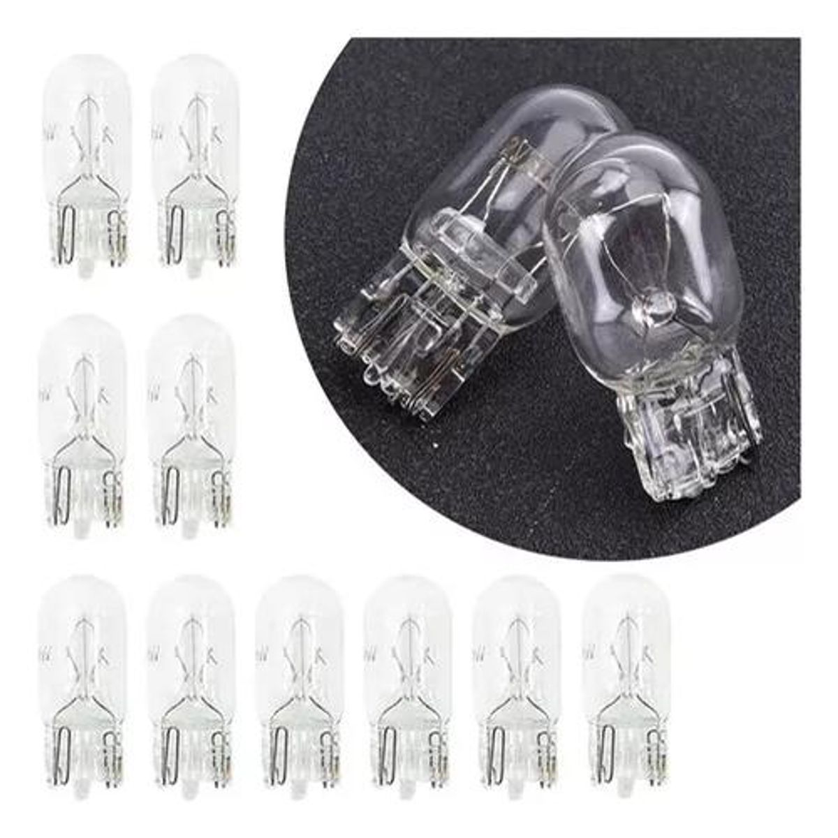 GENERICO - Ampolleta T10 Cola Pez Halogena Normal 12v 5w 10unidades