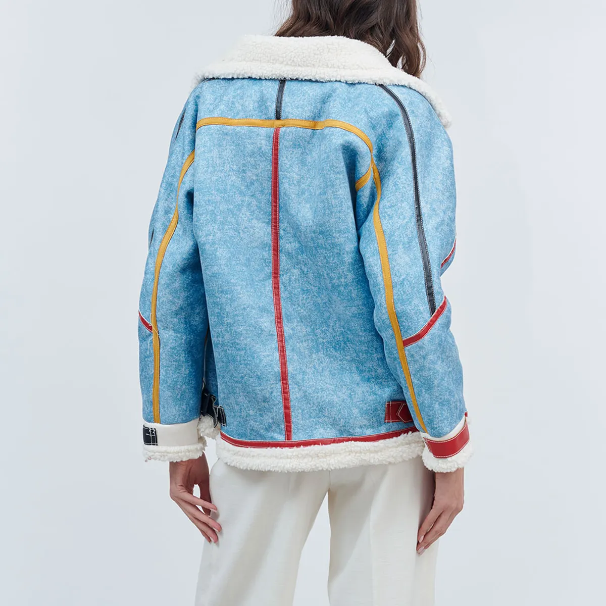 GUINDA - Aviadora oversize jeans Suri