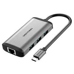 VENTION - Hub 6 en 1 HDMI 4K USB 3.0x3 PD RJ45 -