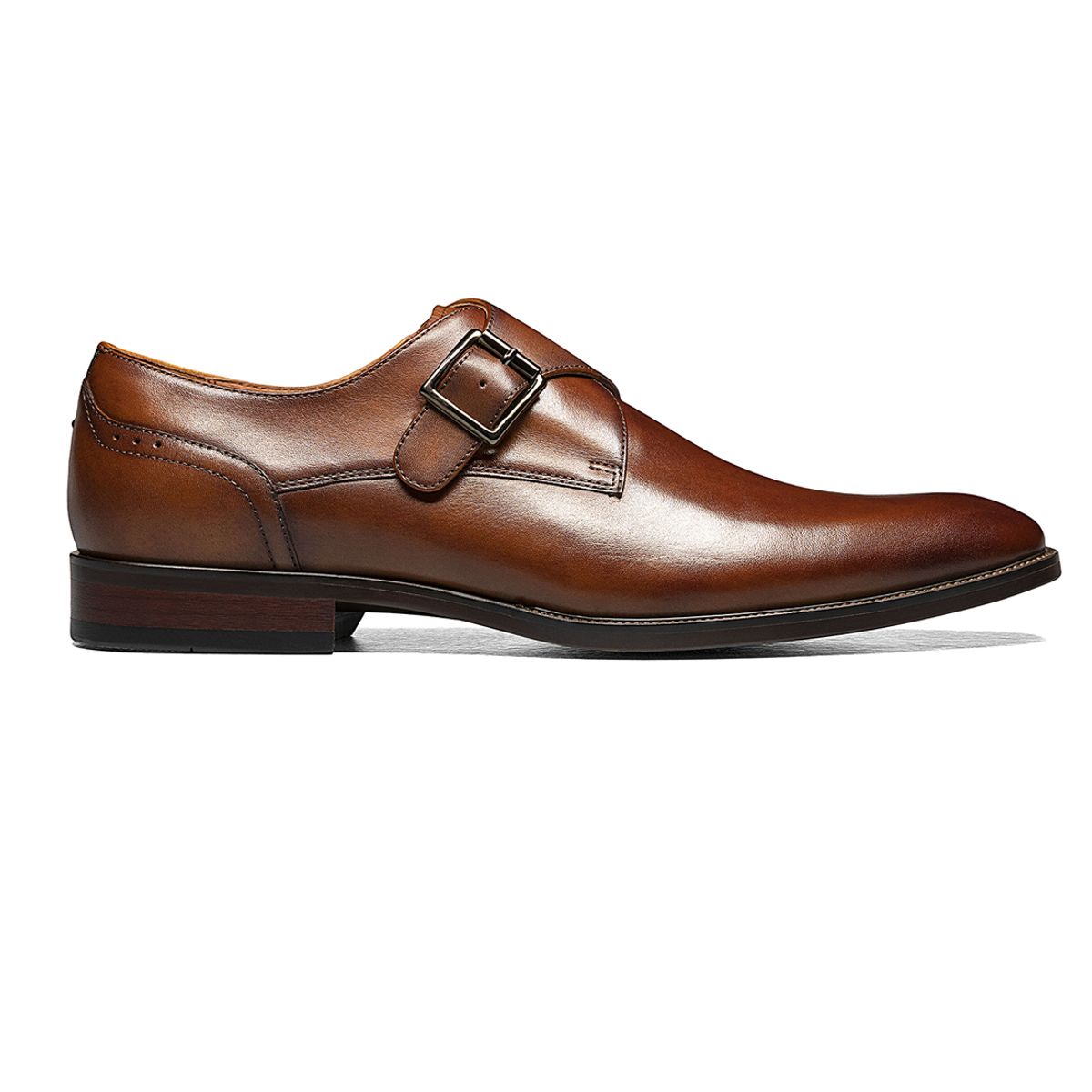 FLORSHEIM - Zapato Sorrento Plain Toe Single Monk Strap Cognac