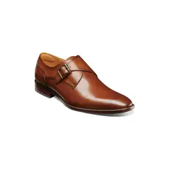 FLORSHEIM - Zapato Sorrento Plain Toe Single Monk Strap Cognac
