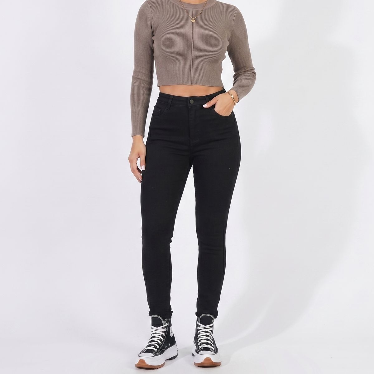 D'JOE - Jeans Pantalon Skinny Forro Polar Mujer