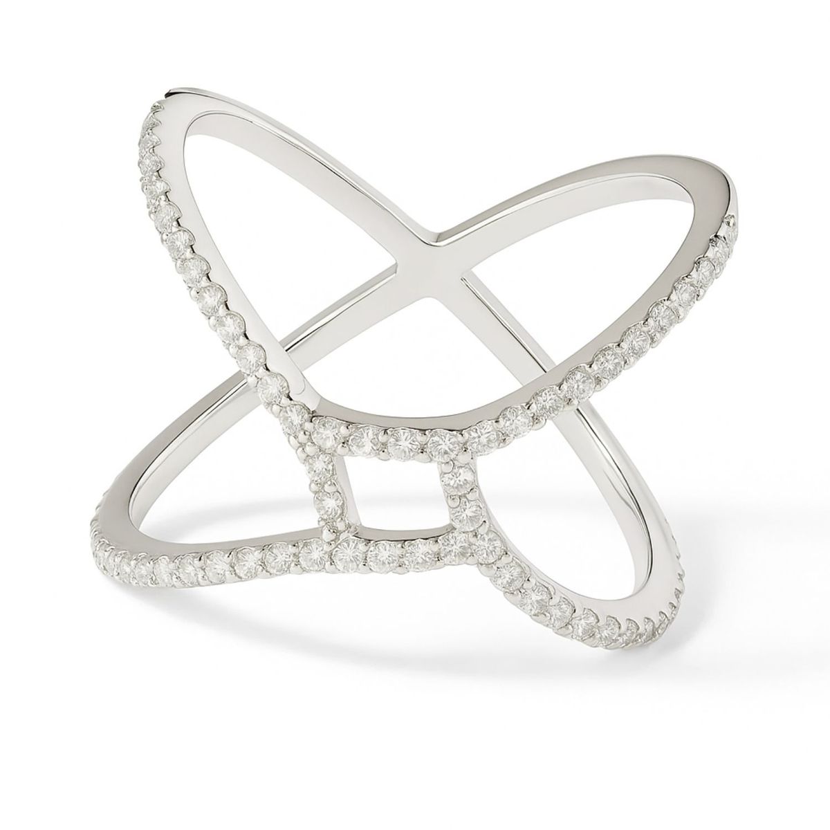 JB JOYAS BARON - Anillo Oro Blanco 18kt Diamantes 16 Pts - Danielle Costantini