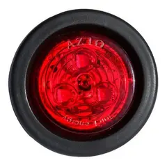 GOTEK - 5 Foco Trocha Led Rojo 2 Pulgadas Bi-volts Rampla- Camión