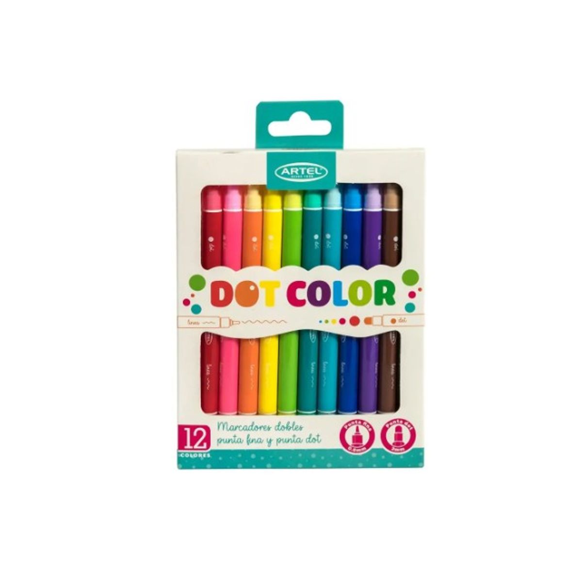 ARTEL - Set 12 rotuladores Dot Doble Punta Artel