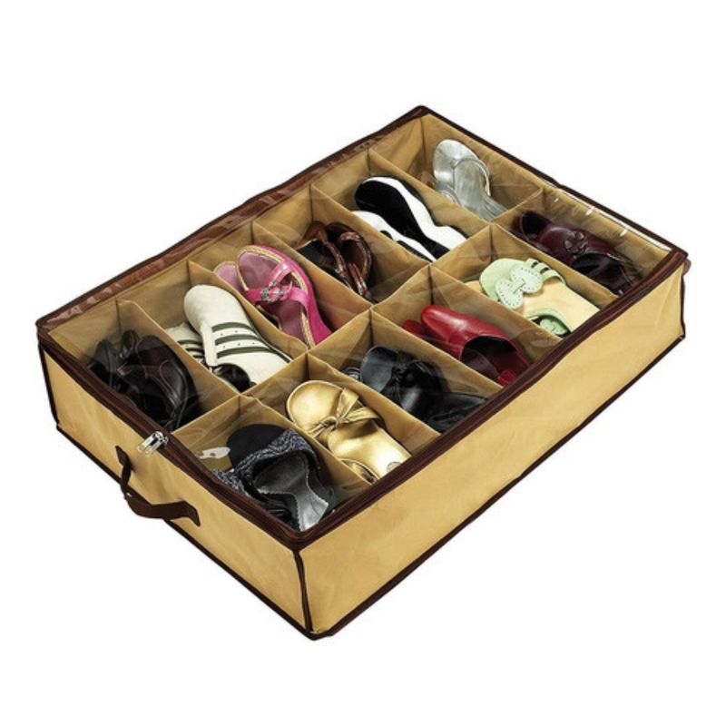GENERICO - Organizador de zapatos bajo cama para 12 pares
