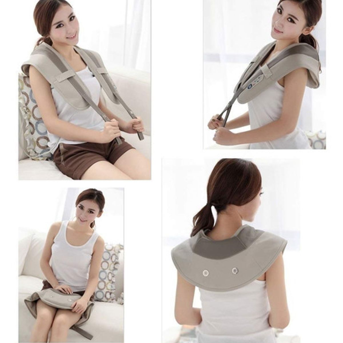 MOVI - Masajeador Eléctrico para Cuello Espalda y Hombros con Calor