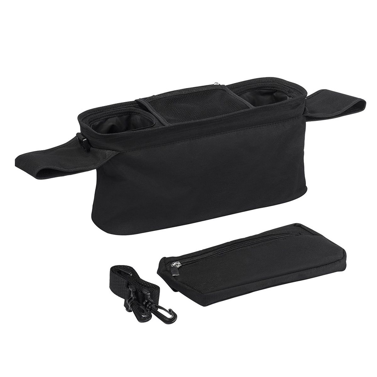 MOMCOZY - Organizador de coche de paseo con portavasos - Negro