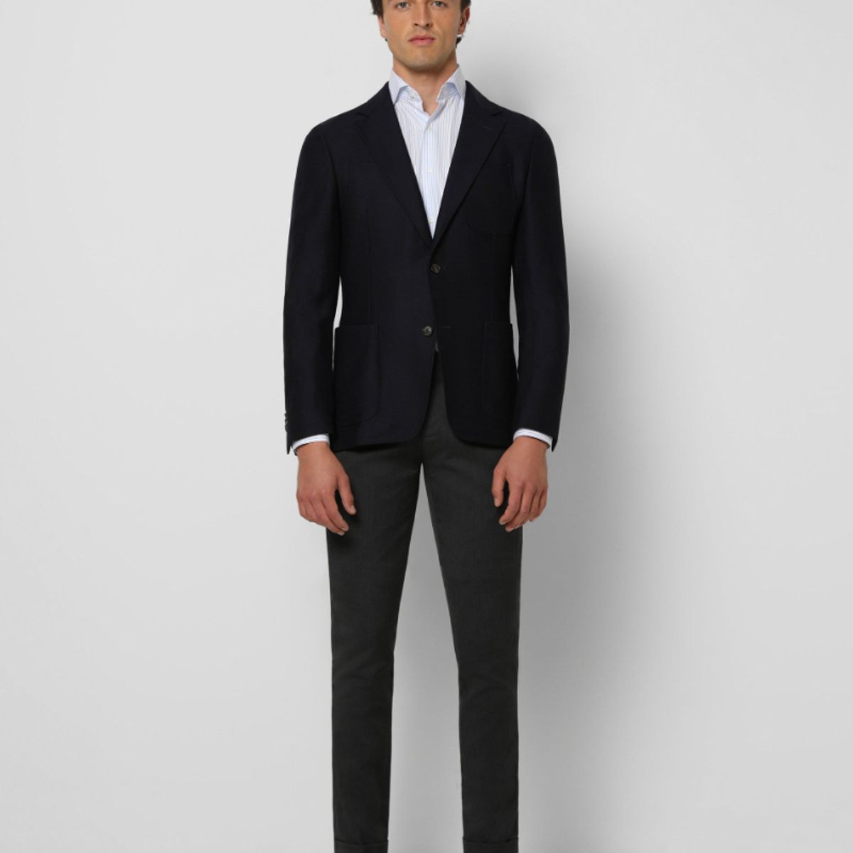 SCALPERS - Blazer Lana Estructura Navy