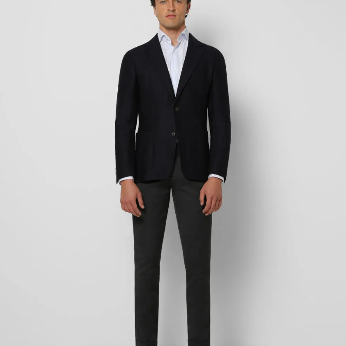 SCALPERS - Blazer Lana Estructura Navy