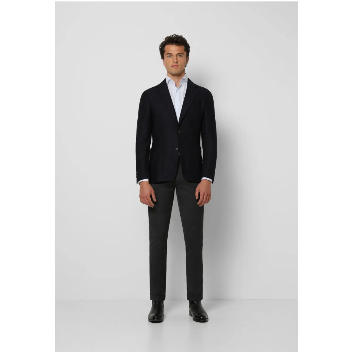 SCALPERS - Blazer Lana Estructura Navy