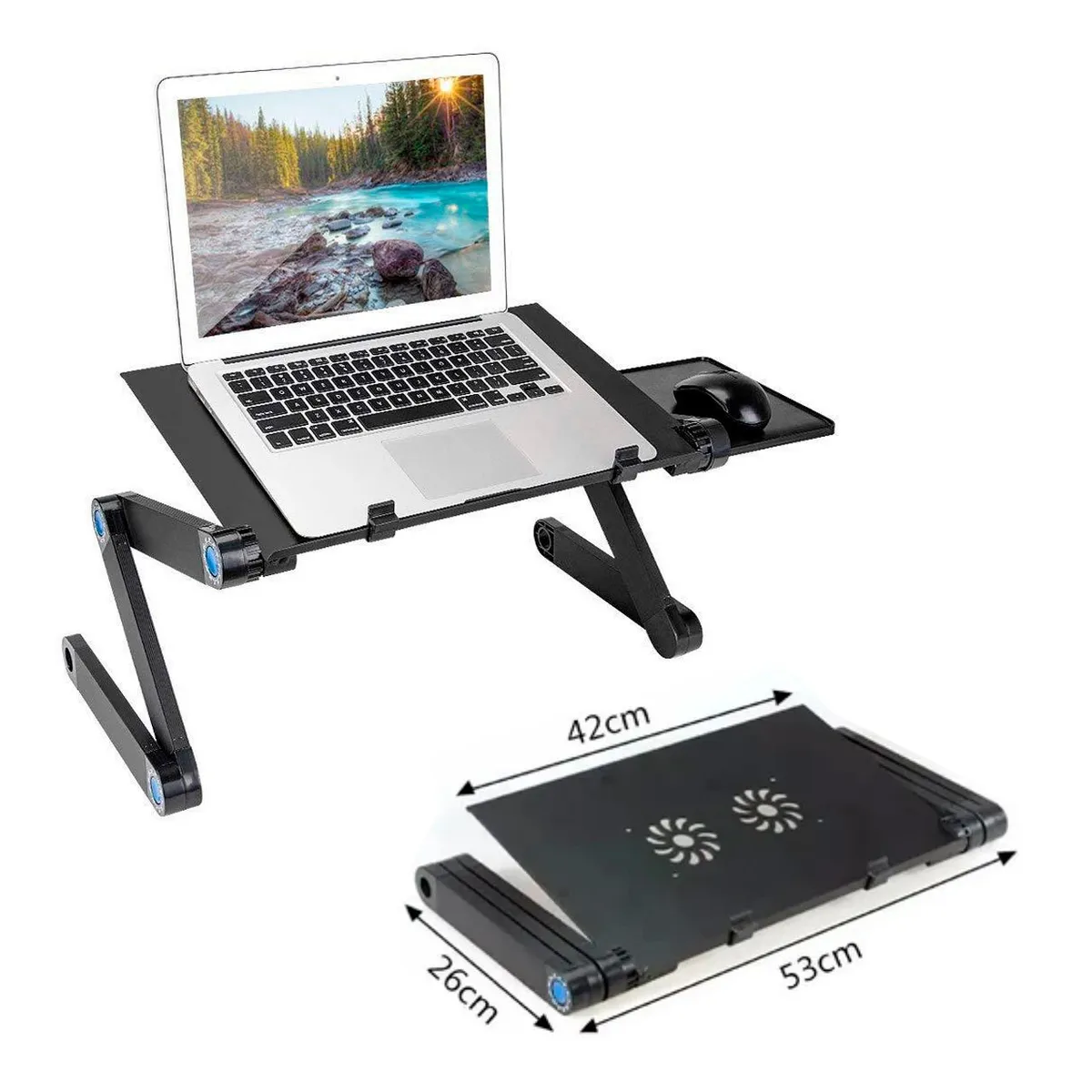 MOVI - Mesa portátil para Notebook con Ventiladores y Soporte para mouse