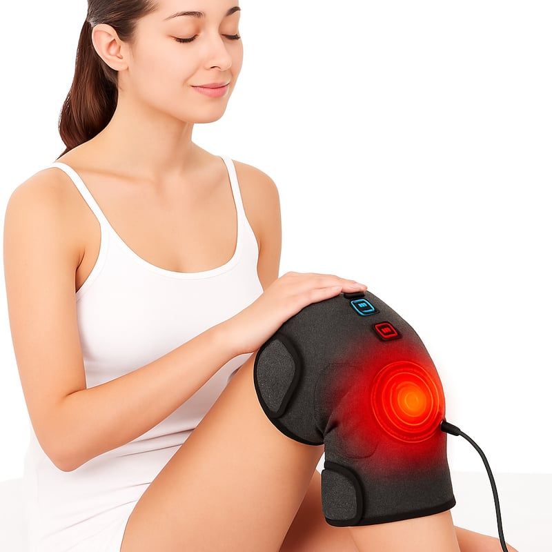 MOVI - Rodillera con Calefacción y Vibración  Alivio del Dolor y Relajación