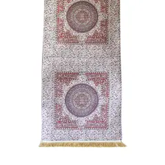 TURKUAZ - Camino de mesa 2 m Iznik Rojo y beige