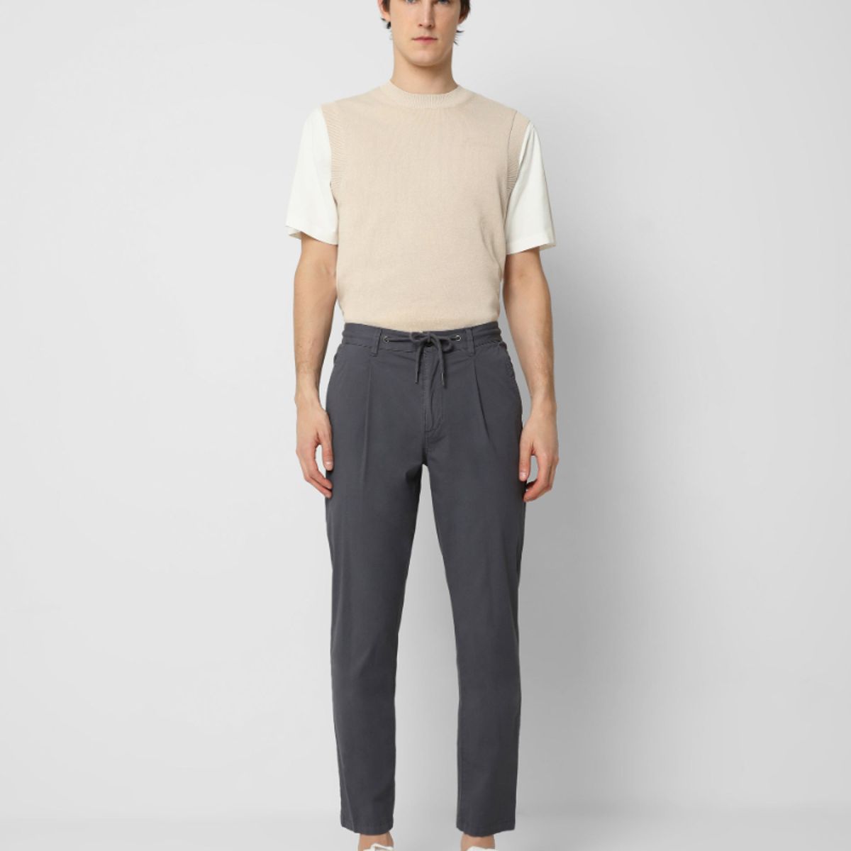 SCALPERS - Pantalón Pinzas Cordón Navy