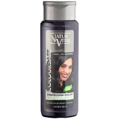 NATURVITAL - Shampoo Henna Cabellos Negros/Canos Coloursafe 300 Ml
