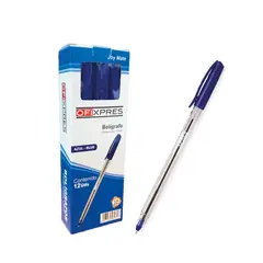 GENERICO - Bolígrafo Punta Media 1mm Caja X 12unidades Azul Color del exterior Transparente