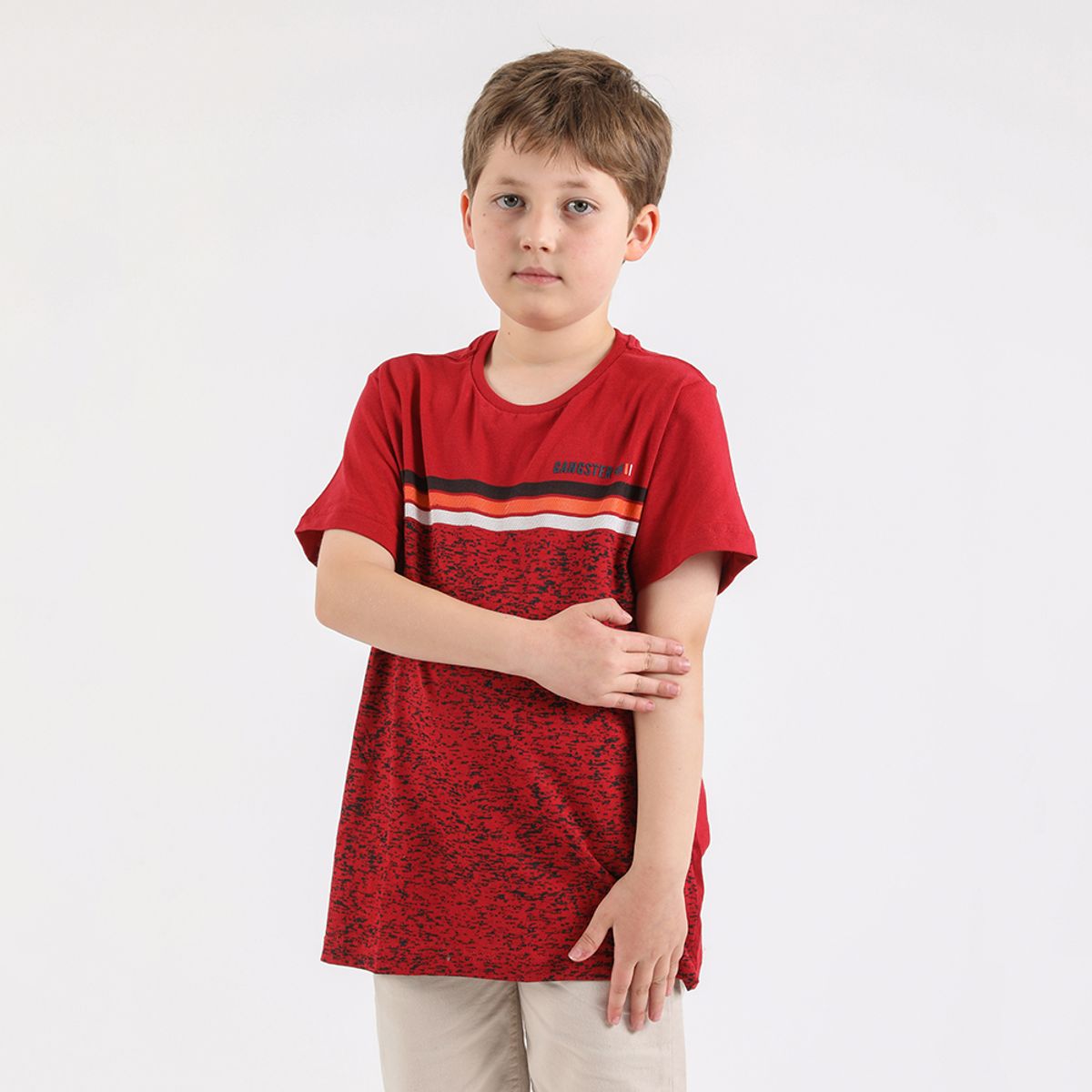 GANGSTER - Niño Polera Mc Básica Stridots Rojo Gangster