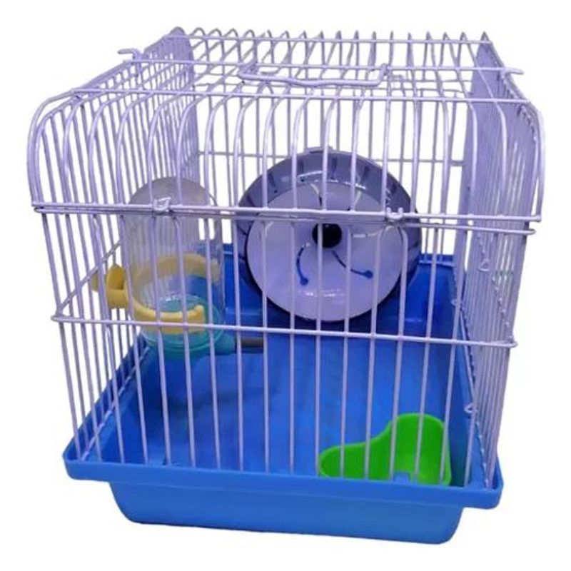 GENERICO - Jaula Transporte Pequeña  Celeste Hamster Raton Jerbo 40204