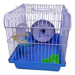 GENERICO - Jaula Transporte Pequeña Celeste Hamster Raton Jerbo 40204