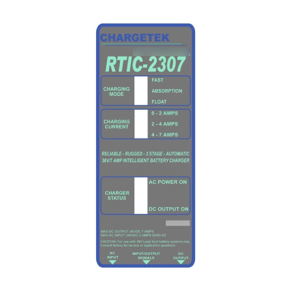GENERICO - Cargador Baterías Chargetek Rtic2307 36v 7a Ip67