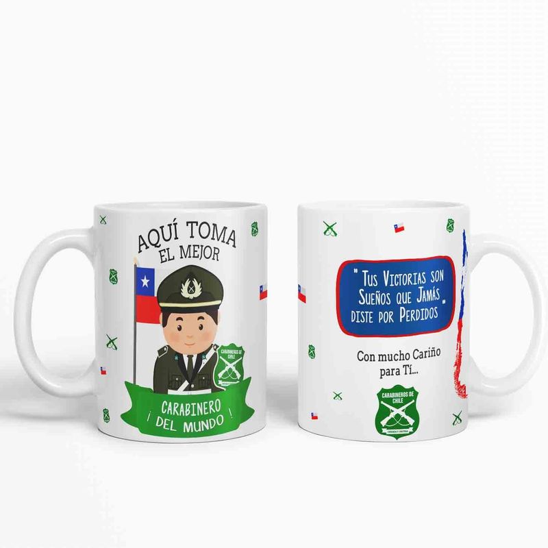 ESTAMPA MANIA - Taza aquí toma el mejor Carabinero del mundo D3