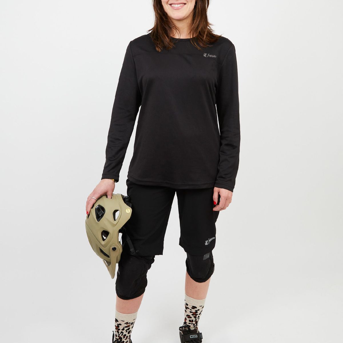 FROENS - Polera manga larga mujer MTB negro froens