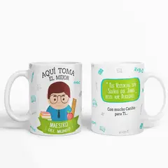 GENERICO - Taza aquí toma el mejor Maestro del mundo D7