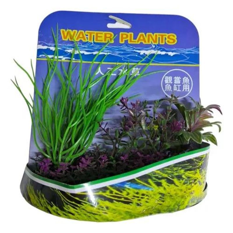 GENERICO - Planta Artificial Acuario Pecera Adorno Decoración -cs