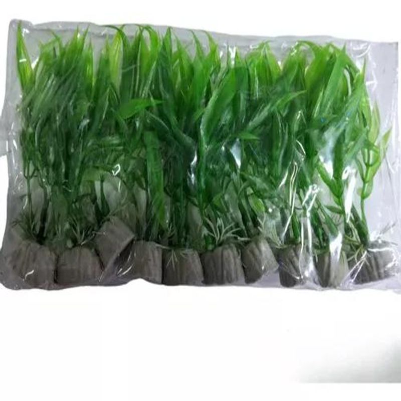 GENERICO - X10 Planta Artificial Plastico Pecera Acuario Decoracion Vrd