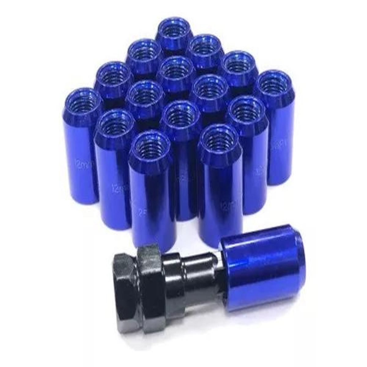 GENERICO - Tuerca Seguridad Antirobo Tuning Decorativas 16p 12mm 1.25