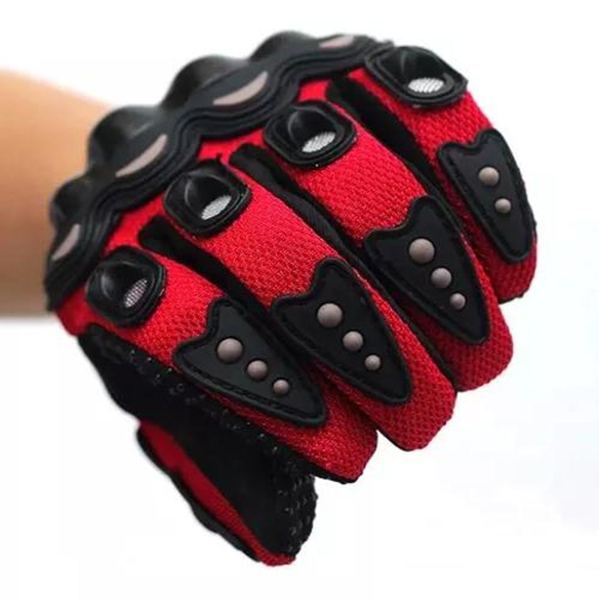 GENERICO - Guantes Moto Bici Proteccion Antideslizante Deportivos Rojo