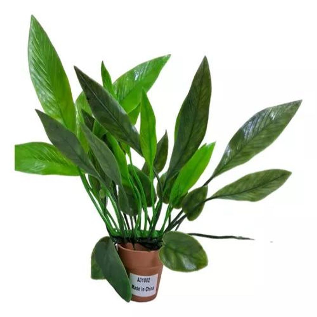 GENERICO - Pack 2 Planta Artificial Con Maceta Acuario Adorno A31002